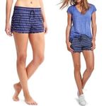 Athleta  Blue & White Stripe Ikat Sway Shorts Size Small Photo 1