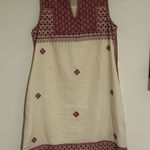 Madewell  100% Cotton Stitch Mosaic Sleeveless Shift Mini Dress Size 0 Photo 0