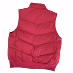 Gap Womens Large Pink Puffer Vest Full Zip Pockets Big Snap Cinched Waist Photo 9