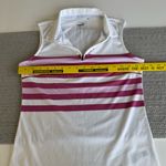 Puma Golf White Fuschia Pink Stripe Sleeveless Dry Cell Polo Shirt Size Small Photo 9