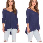 Free People  Cold Shoulder V Neck Sweater Photo 1