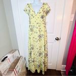 Modcloth  You're Flowing Places Maxi Dress Light Yellow Floral Critters 8 NWT Photo 3