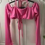 Cropped long sleeve top Pink Size L Photo 0