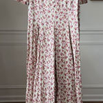Vintage 90s Jeffrey & Dara Floral Print Wide Leg Jumpsuit 12 Petite Pink Size 12P Photo 0