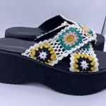 ASOS flatform crochet cross straps sandals Size 5 Photo 1