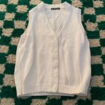 Brandy Melville White Sweater Vest Photo 1