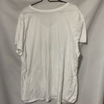 Lane Bryant SIZE 26/28 WHITE SHORT SLEEVE VNECK TSHIRT W/3D SILVER Glitter BOSS Photo 6