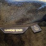 Lands' End  Quarter Snap Fleece Pockets Mock Neck Black Size LARGE 14-16 Photo 9