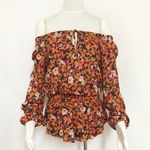Honey Punch Floral Off Shoulder Boho Gypsy Romper Photo 0