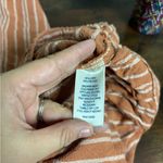 Per Se  Linen Blend Striped Wide Leg Pants Large Elastic Waist Summer Casual Photo 3