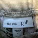 J.Jill Love Linen Orchid Spring Pants 100% Linen Floral Elastic Crop S 32x24 Tan Photo 3