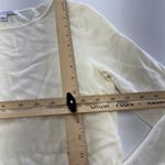 Aerie 41 Hawthorn Sweater Womens Small White Cream Pointelle Knit Scalloped Minimalist Photo 7