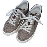 Coach Signature Low Top Sneaker Size 6 Tan Beige Brown Photo 0