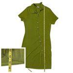 Emory park  Shirt Dress - Green - Large Photo 3