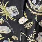 TT Mar Vintage Midi Dress Whimsical Botanical Print Rayon 90s Grunge Grannycore Black Size M Photo 9