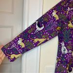 Printfresh  Must Love Dogs Long Sleeve Button Down PJ Pajama Top Purple Sz Medium Photo 4