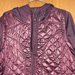 BKE  Sport Woman's Shiny Metallic Plum Zip Up Hooded Jacket Size XL Photo 1