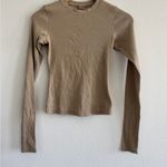 SKIMS NWOT  Cotton Rib Long Sleeve Shirt SMALL Photo 2