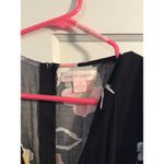 Band of Gypsies XS Black Floral Pant Suit Womens V Neck Photo 3