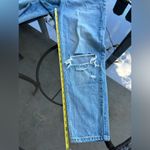 Décor High Rise Distressed Ripped Knee Straight Leg Blue Denim Jeans Size 28 Photo 8
