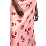 ZARA  Skirt Women XS Pink Linen Blend Floral Print Maxi Boho‎ Cottagecore Preppy Photo 0