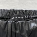 Pretty Little Thing Black Faux Leather Side Split Hem High Rise Pants Size 6 Photo 17