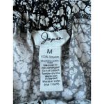 Japna Francesca's  Skirt size Medium black white floral faux button flare aline Photo 3