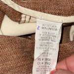 Theory  Women’s Size 8 Orange Speckled Linen Pleated Dalisha Red Bay Pants Photo 4