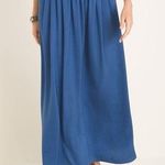 Chico's Chico’s Blue Pleated Maxi Skirt Sz 2 Chico’s Sz 00 Costal Cruise Vacation Photo 0