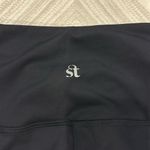 Strut this  Women’s Black, White & Brown One Size Color Block High Waist Leggings Photo 4