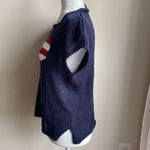 Wooden Ships  Paola Buendia Heart Flag Sleeveless Knit Lightweight Top Navy Photo 1