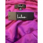 Lulus  Showing Off A Little Magenta Asymmetrical Tulip Midi Dress XS Formal NWT Photo 10