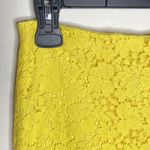 Ann Taylor  bright yellow floral lace pencil skirt size 4 Photo 2