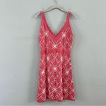 Milly of New York Pink Knit Floral Embellished Sleeveless Cotton Dress Size M Photo 1