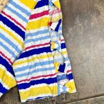 kim rogers Stripped Short Cutout Sleeve Tee Shirt XL Photo 5