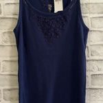 Ralph Lauren NWT! Women’s POLO  blue tank top back crochet Large Photo 0