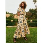 ALC Frank 💕A.L.C.💕 Rylan Printed Puff Sleeve Top & Lucie Floral Maxi Skirt  ~ Apricot 2 Photo 10