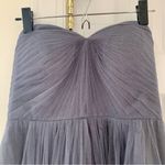 Jenny Yoo  Annabelle Tulle Strapless Sweetheart Grey Bridesmaid Dress Photo 3