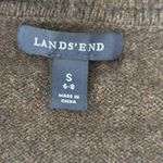 Lands' End Sz S 6 8 Ruffle Front Cardigan Brown Wool Blend Cottagecore Regency Photo 4