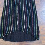 Rococo Sand • Sequin Striped Gown black chiffon rainbow swiss dot balloon sleeve Size XS Photo 9