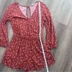 American Eagle Long Sleeve Faux Wrap Daisy Print Romper Medium Photo 4