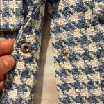 ZARA ‎ Blue and White Tweed Vest small Photo 5