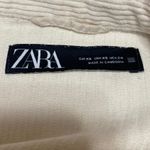 ZARA Cream Beige Corduroy Long Sleeve Button Down Pocket Shirt Jacket Top Sz XS Photo 2