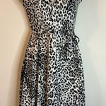 Mom Ami Animal Print Wrap Dress XC Sz XS Black Photo 0