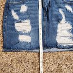 Blue Spice Womens Size 7 Blue Denim Mini Skirt Distressed Photo 5
