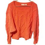 Anthropologie  Sleeping on Snow Size Large Sweater Crop Orange Poly/Wool Blend Photo 0