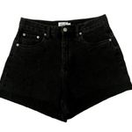 Ghanda Sz 10 High Rise Black Denim Shorts 3" Inseam Photo 0