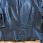 Nine West Black Leather Jacket Fitted Waist Size XLarge 100% leather shell Photo 10