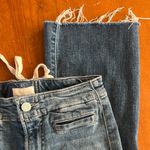 MOTHER laced hustler women’s Blue Ankle Cropped Jeans w Distressed Details sz 24 Photo 8