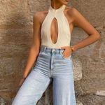 ZARA KNIT CUT OUT HALTER NECK BODYSUIT Photo 0